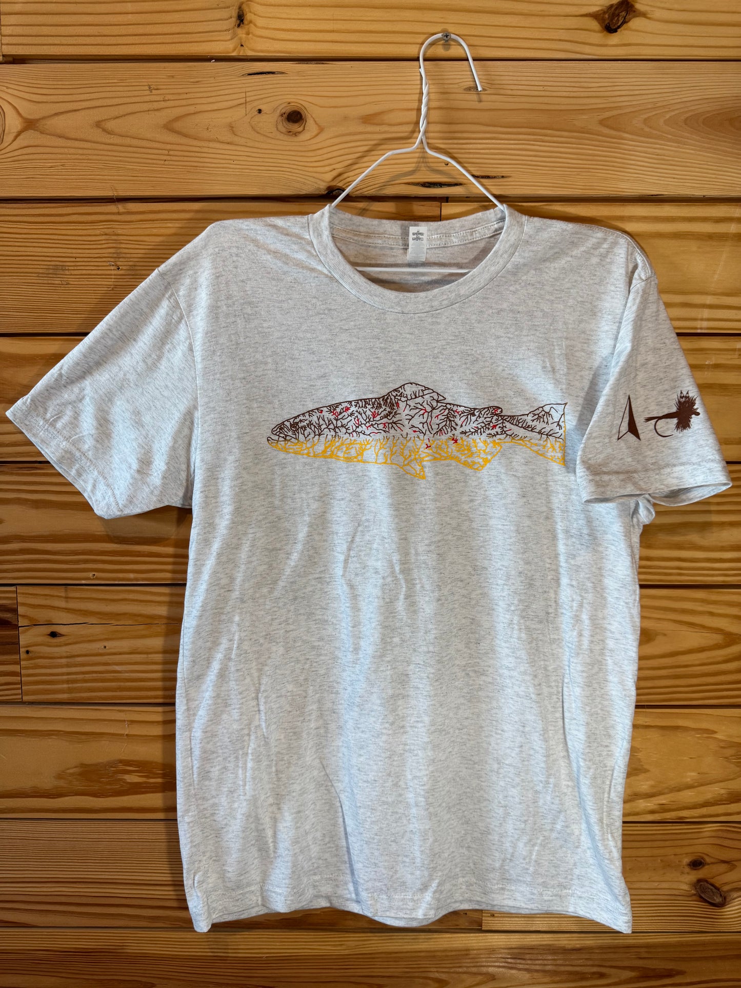 North Fly Premium Tshirt - Brown - NC Trout Waters