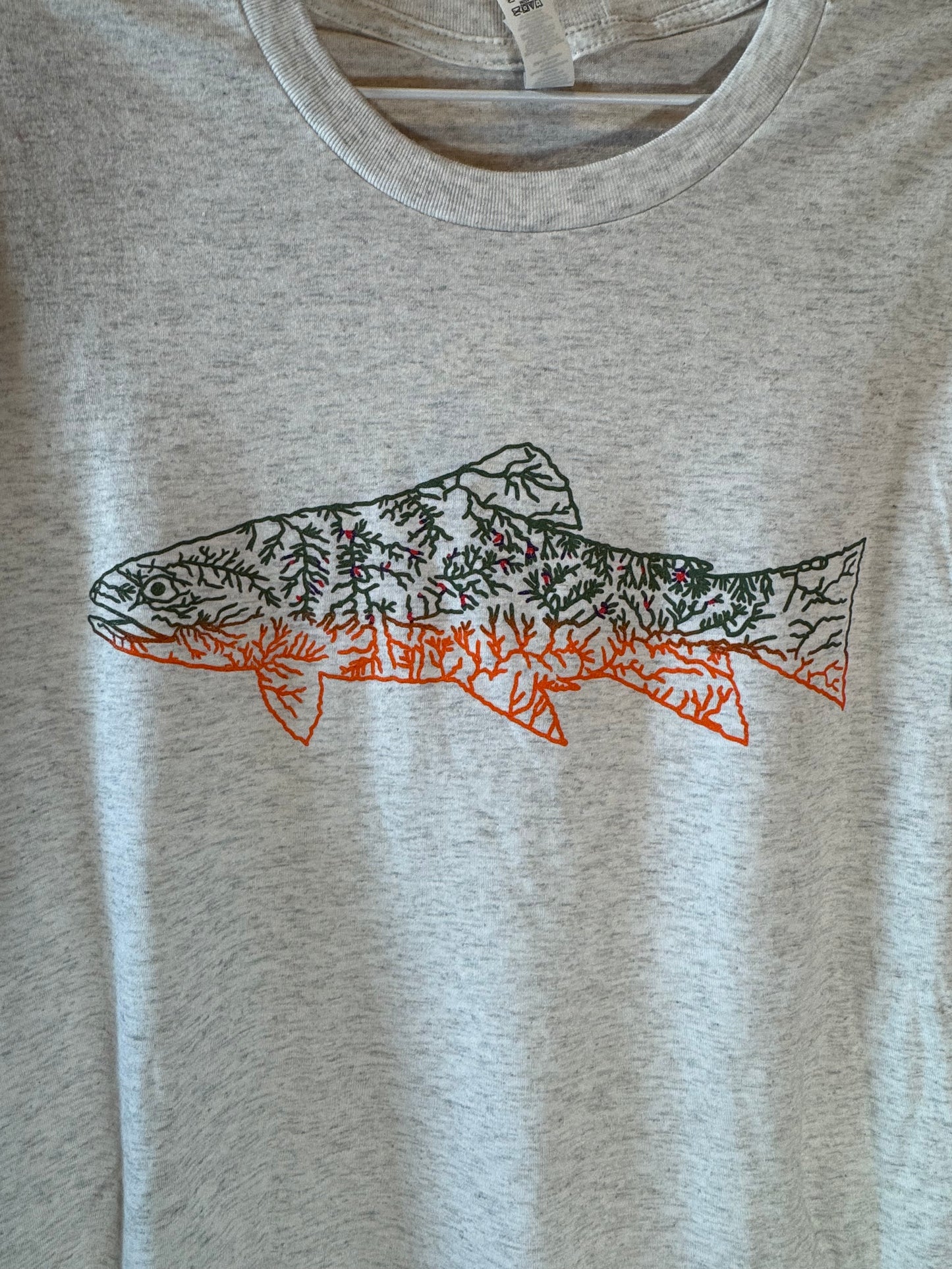 North Fly Premium Tshirt - Brookie - NC Trout Waters
