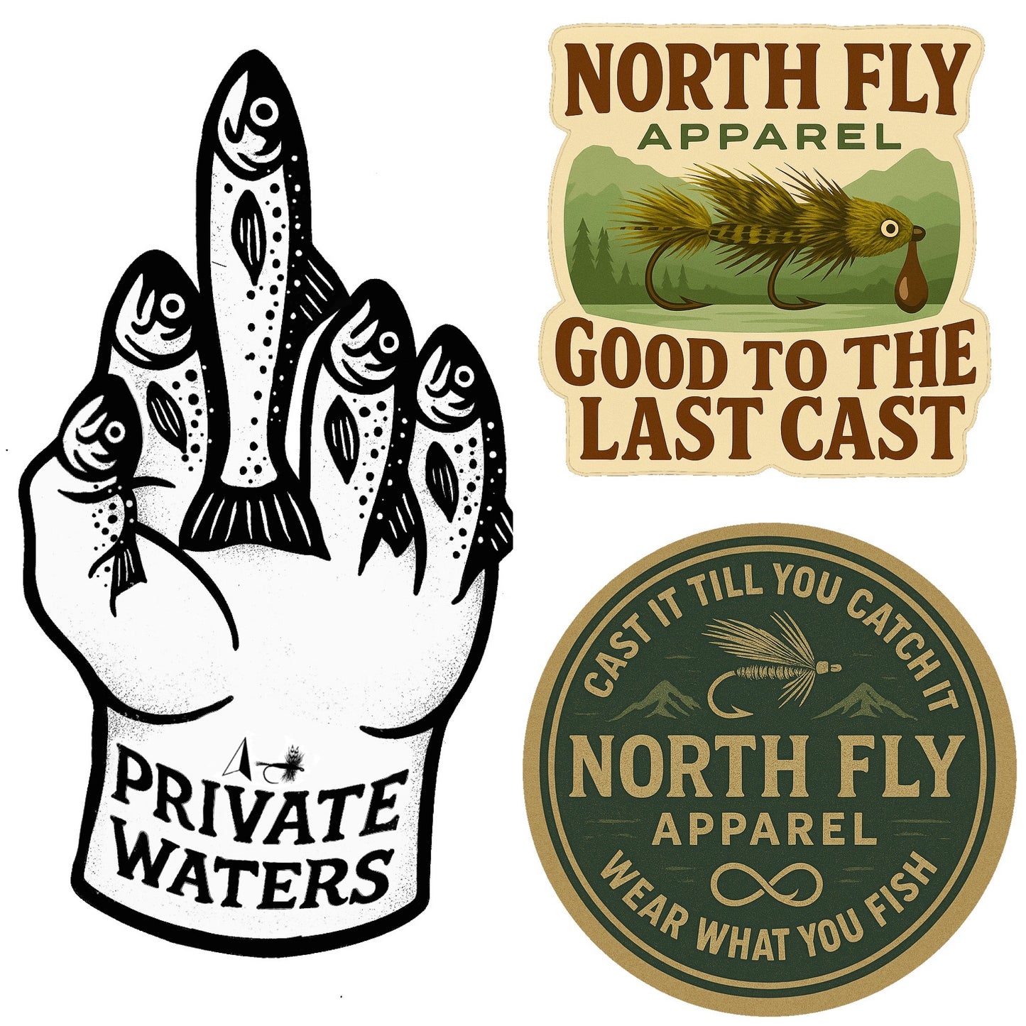 North Fly Limited Art Stickers