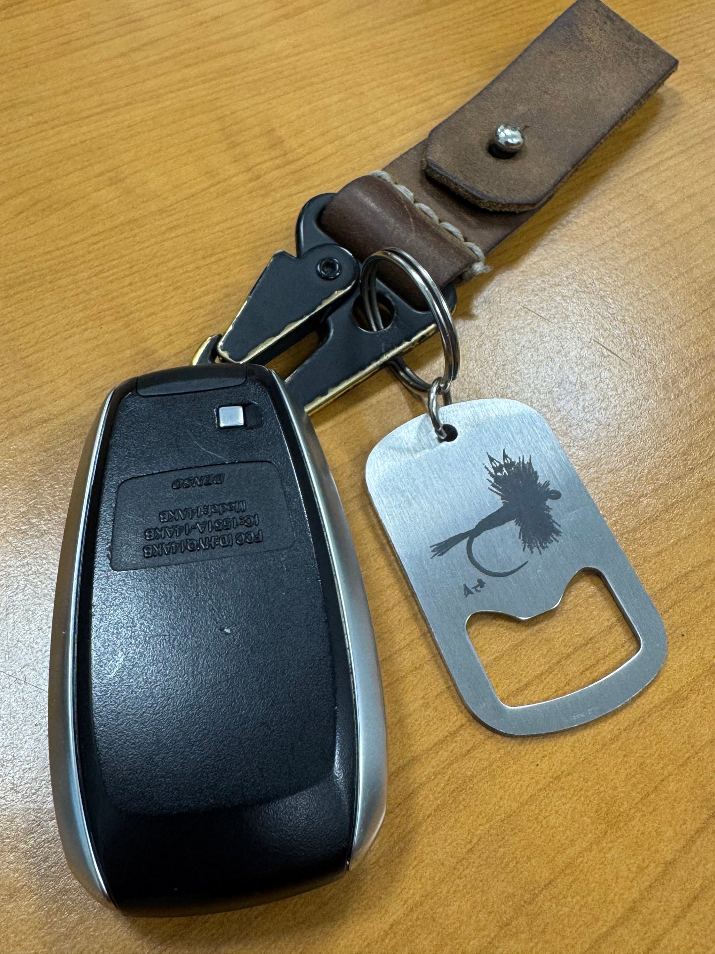 Fly Engraved Keychain Bottle Opener