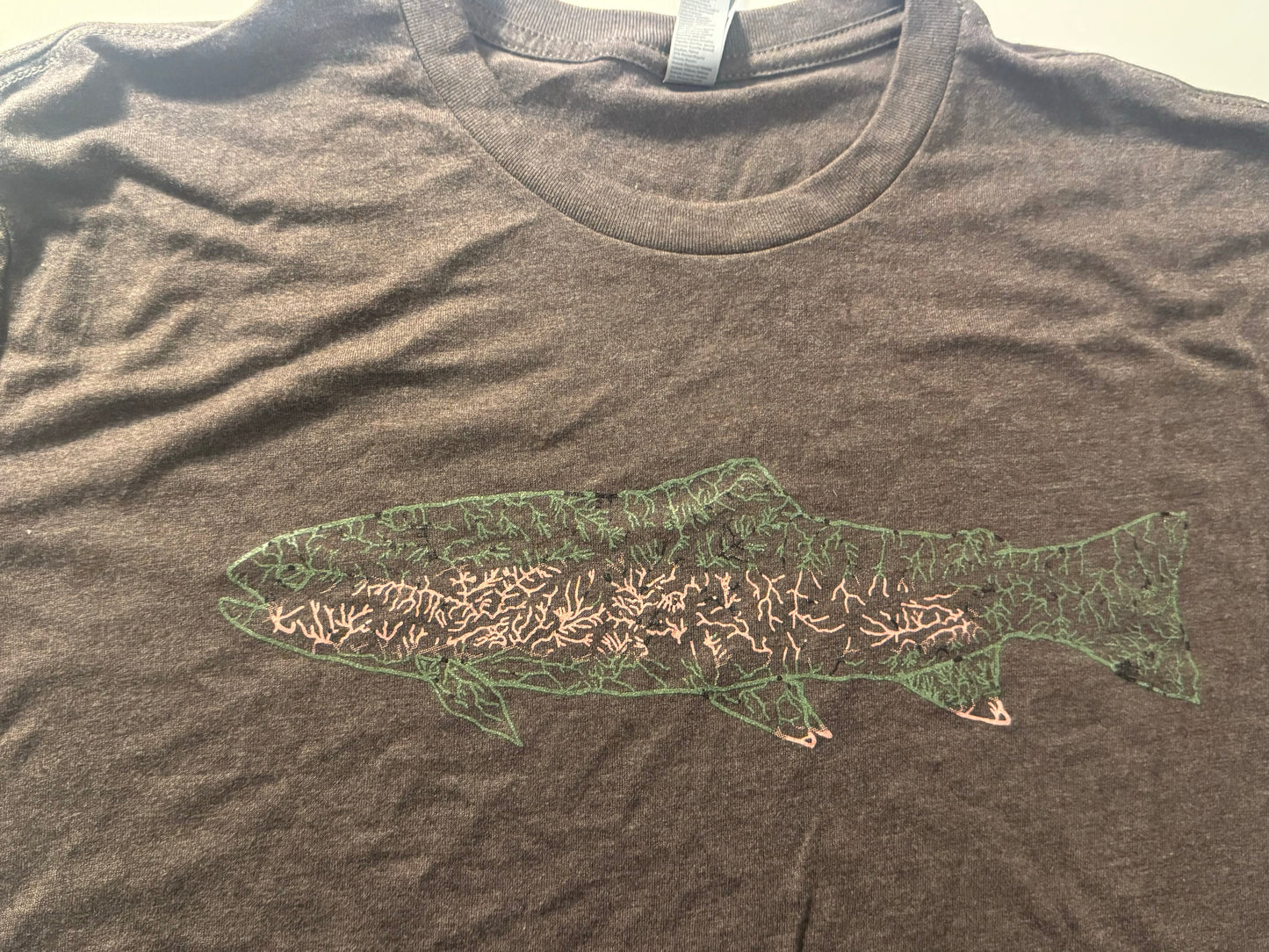 North Fly Premium Tshirt - Rainbow - NC Trout Waters