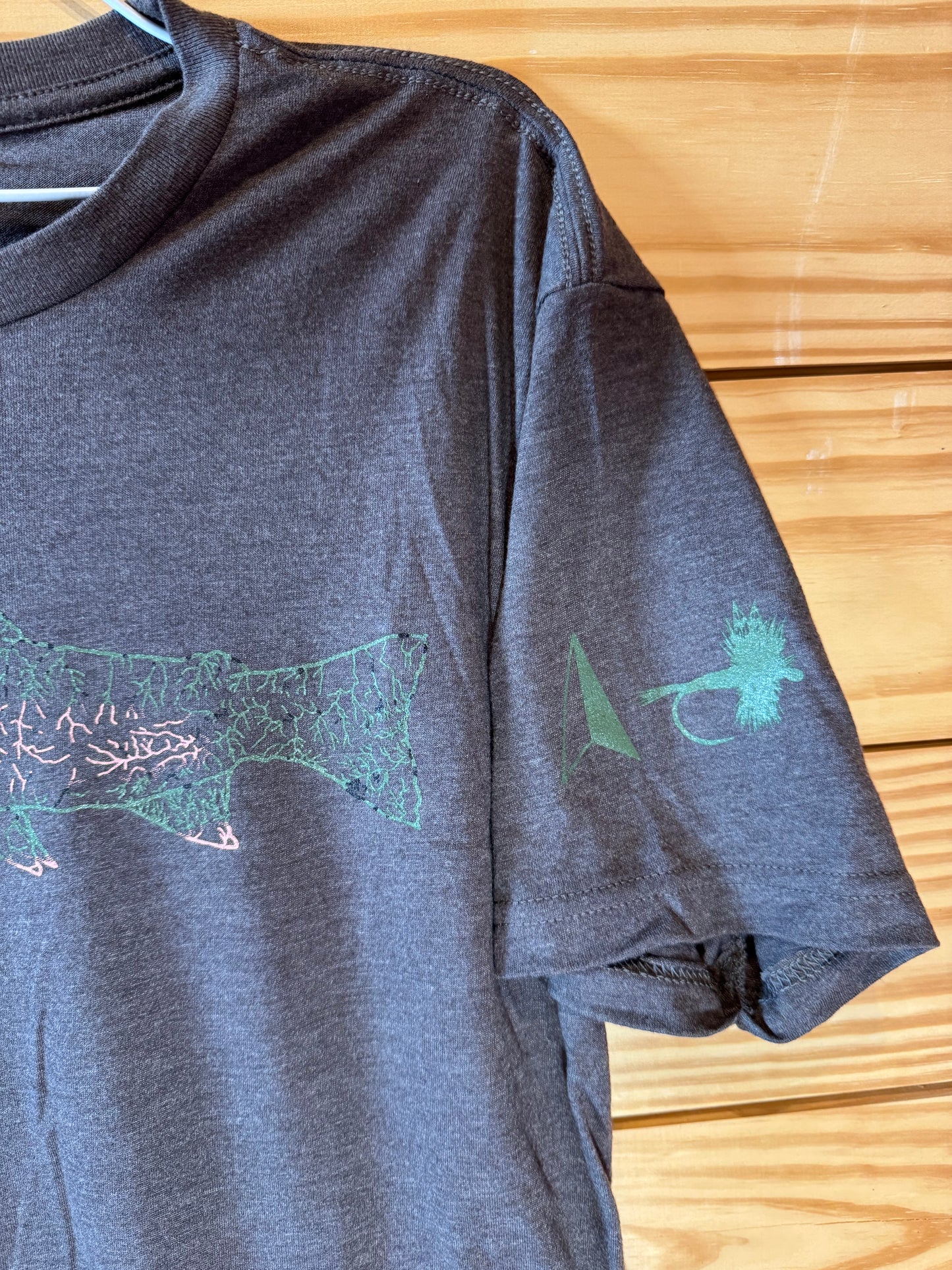 North Fly Premium Tshirt - Rainbow - NC Trout Waters