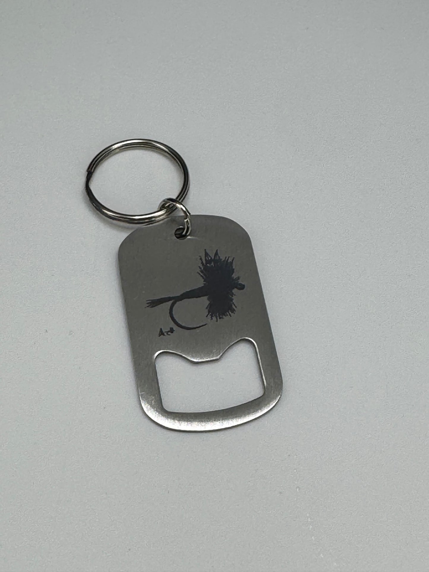 Fly Engraved Keychain Bottle Opener