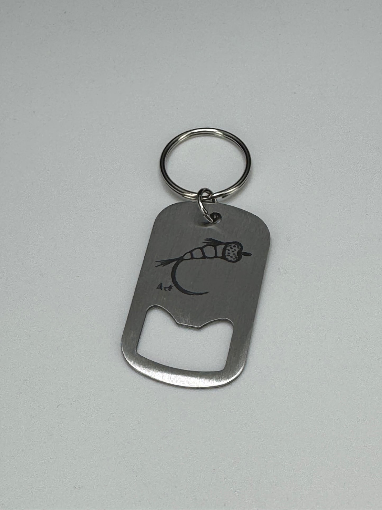 Fly Engraved Keychain Bottle Opener