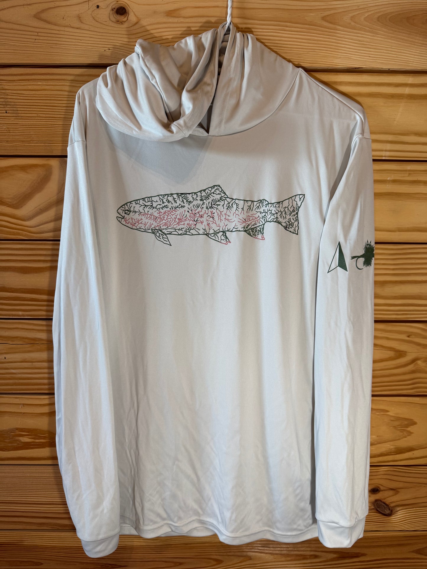 North Fly Premium UPF 50 Lightweight - long sleeve hoodie - Rainbow - NC Trout Waters
