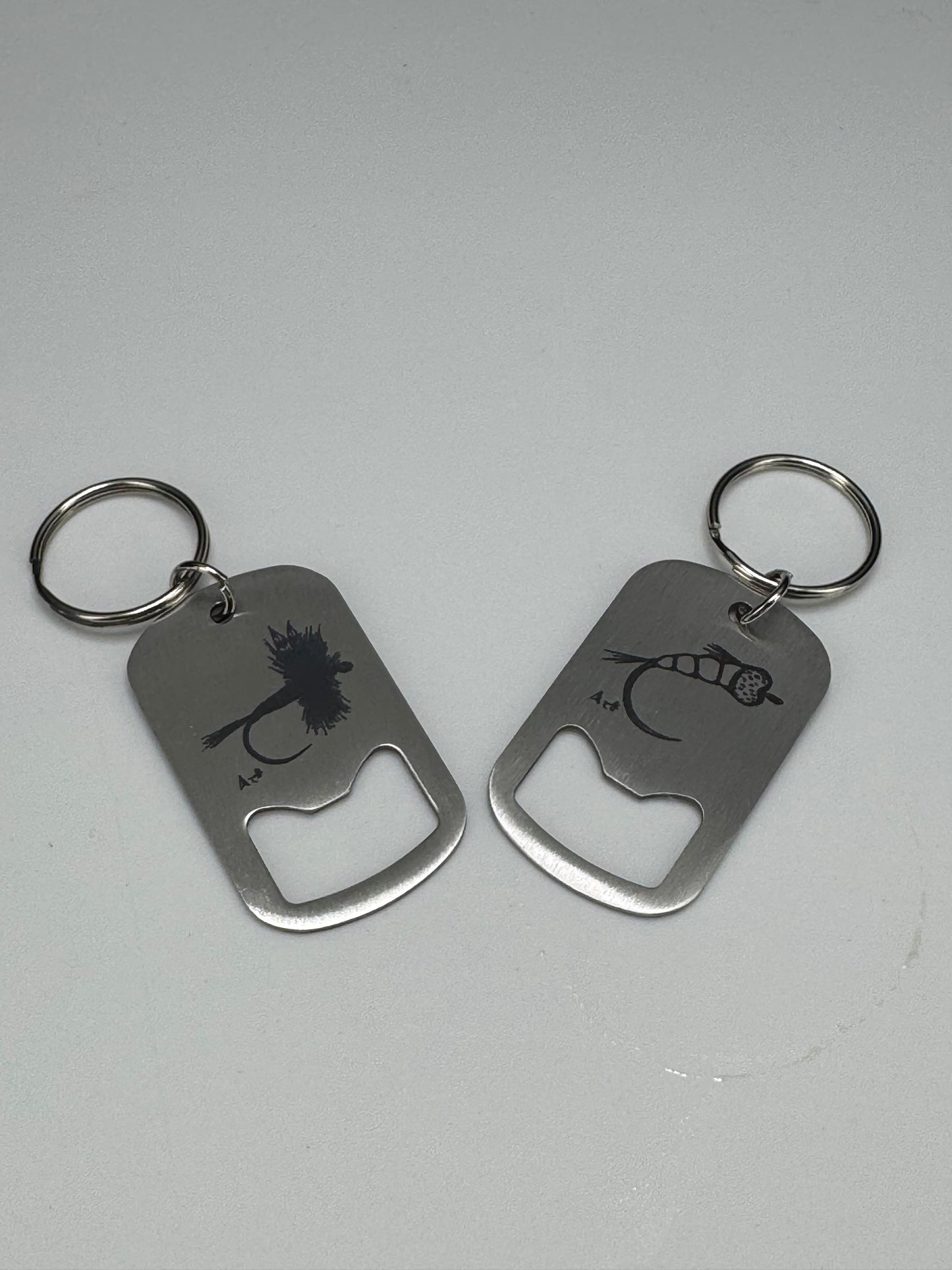 Fly Engraved Keychain Bottle Opener